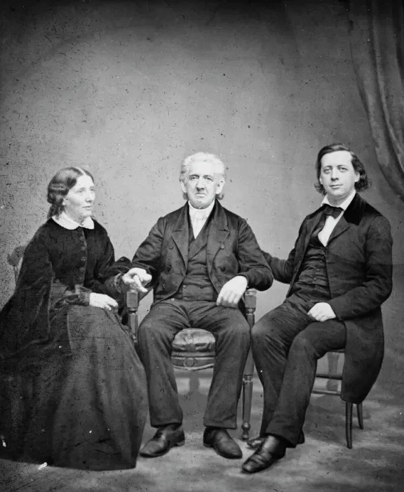 Framed Print : Beecher (family group), between 1855 and 1865. Creator: Unknown Framed Print : Beecher (family group), between 1855 and 1865. Creator: Unknown