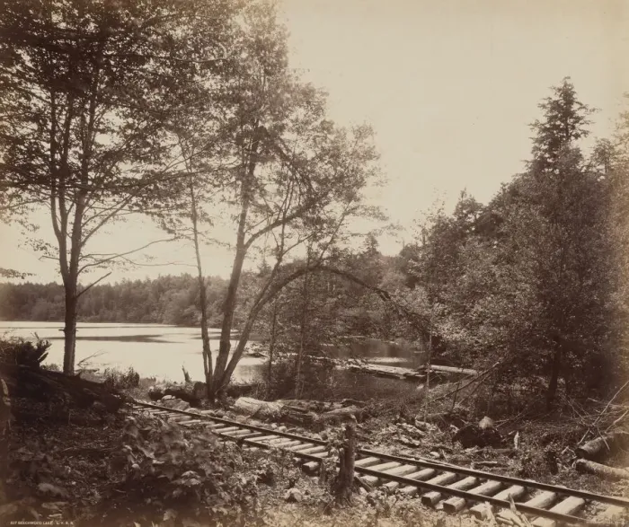 Framed Print : Beechwood Lake, c. 1895. Creator: William H Rau Framed Print : Beechwood Lake, c. 1895. Creator: William H Rau