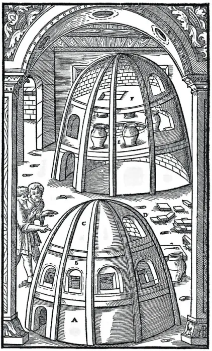 Framed Print : Beehive design furnace. Artist: Anonymous Framed Print : Beehive design furnace. Artist: Anonymous