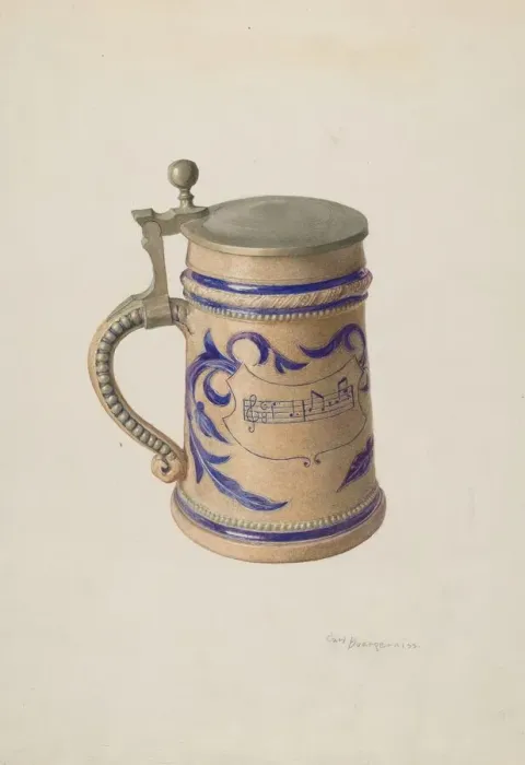 Framed Print : Beer Mug, c. 1939. Creator: Carl Buergerniss Framed Print : Beer Mug, c. 1939. Creator: Carl Buergerniss