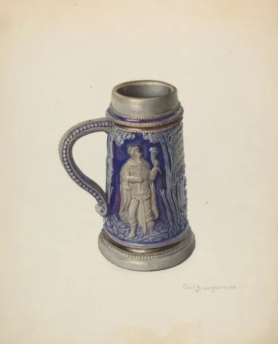 Framed Print : Beer Mug, c. 1939. Creator: Carl Buergerniss Framed Print : Beer Mug, c. 1939. Creator: Carl Buergerniss