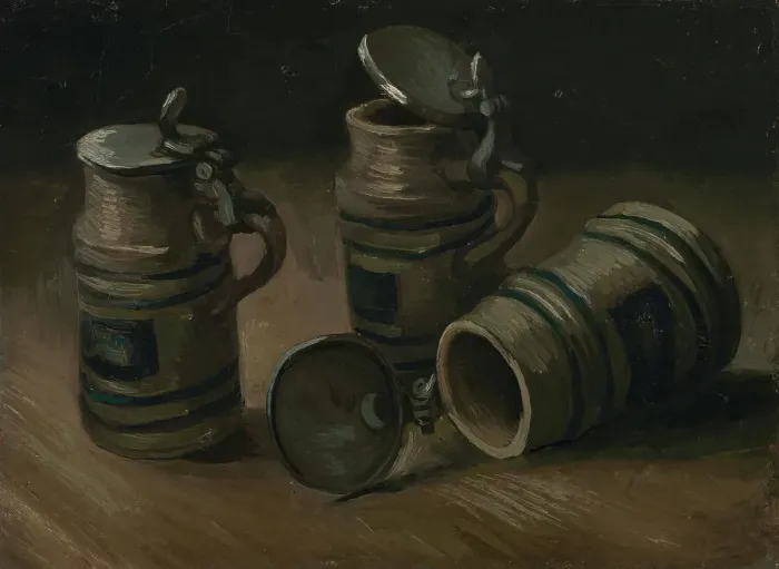Framed Print : Beer Mugs. Found in the Collection of Van Gogh Museum, Amsterdam Framed Print : Beer Mugs. Found in the Collection of Van Gogh Museum, Amsterdam