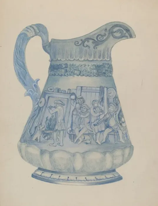 Framed Print : Beer Pitcher, c. 1936. Creator: Florence Stevenson Framed Print : Beer Pitcher, c. 1936. Creator: Florence Stevenson