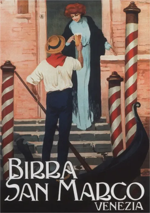 Framed Print : Beer San Marco, c. 1909. Artist: Malerba, Gian Emilio (1880-1926) Framed Print : Beer San Marco, c. 1909. Artist: Malerba, Gian Emilio (1880-1926)