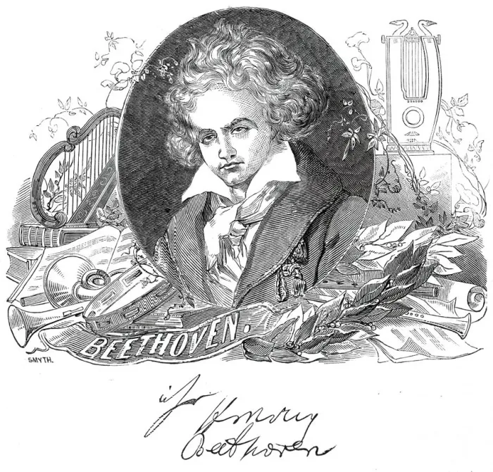 Framed Print : Beethoven, 1845. Creator: Smyth Framed Print : Beethoven, 1845. Creator: Smyth