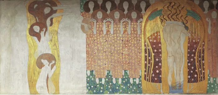 Framed Print : The Beethoven Frieze: The Arts, Paradise Choir and The Embracement, Panel 9, 1901. Creator: Klimt, Gustav (1862-1918) Framed Print : The Beethoven Frieze: The Arts, Paradise Choir and The Embracement, Panel 9, 1901. Creator: Klimt, Gustav (1862-1918)