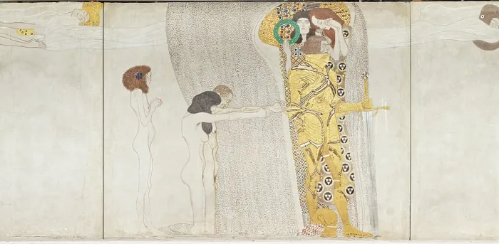 Framed Print : The Beethoven Frieze: Panel 3, 1901. Creator: Klimt, Gustav (1862-1918) Framed Print : The Beethoven Frieze: Panel 3, 1901. Creator: Klimt, Gustav (1862-1918)