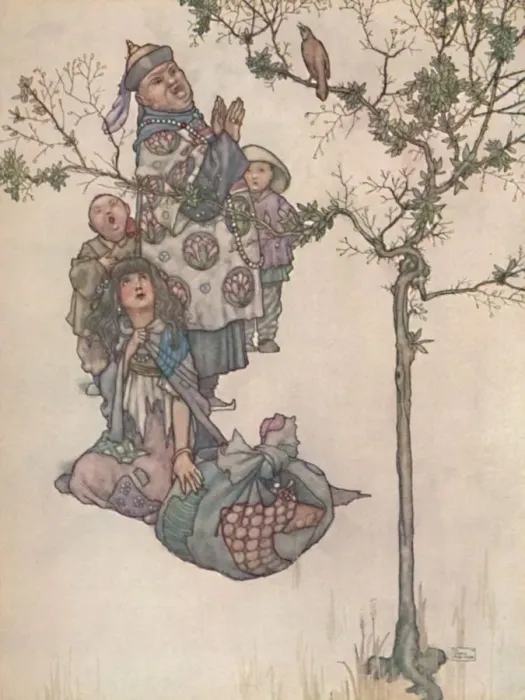 Framed Print : Then Began The Nightingale To Sing, c1930. Artist: W Heath Robinson Framed Print : Then Began The Nightingale To Sing, c1930. Artist: W Heath Robinson