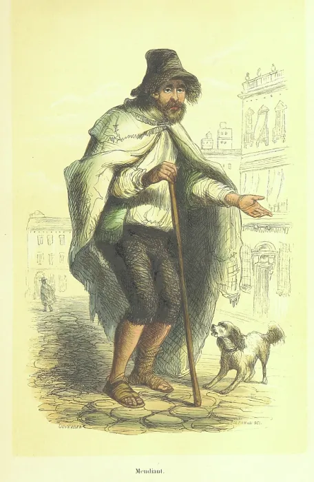 Framed Print : Beggar, 1848. Creator: Duverger Framed Print : Beggar, 1848. Creator: Duverger