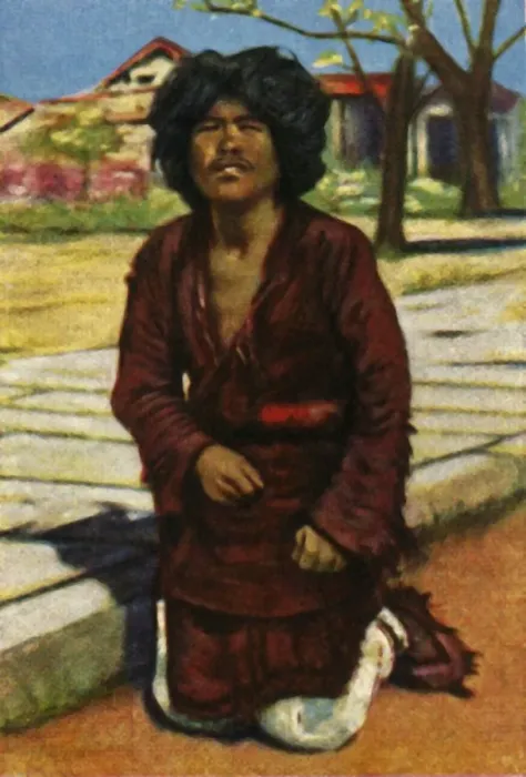 Framed Print : Beggar, central China, c1928. Creator: Unknown Framed Print : Beggar, central China, c1928. Creator: Unknown