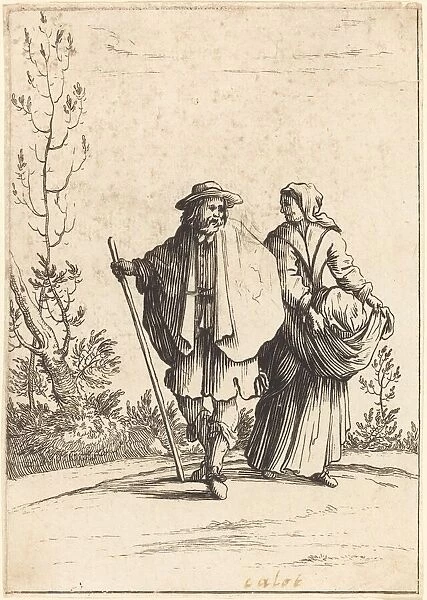 Beggar Couple, with Landscape in Background, 17th century. Creator: Unknown