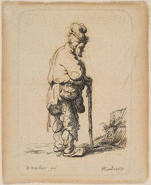 Beggar Leaning on a Stick. n. d. Creator: David Deuchar