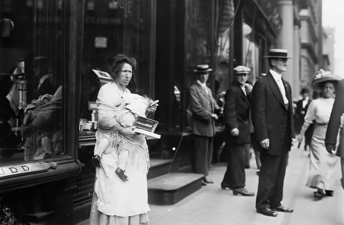 Framed Print : Beggar - Peddler on Broadway, 1911. Creator: Bain News Service Framed Print : Beggar - Peddler on Broadway, 1911. Creator: Bain News Service