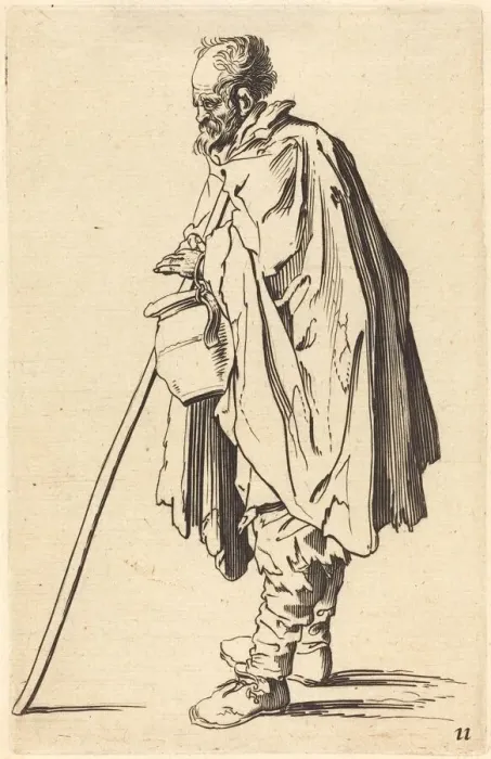 Framed Print : Beggar with Pot. Creator: Unknown Framed Print : Beggar with Pot. Creator: Unknown