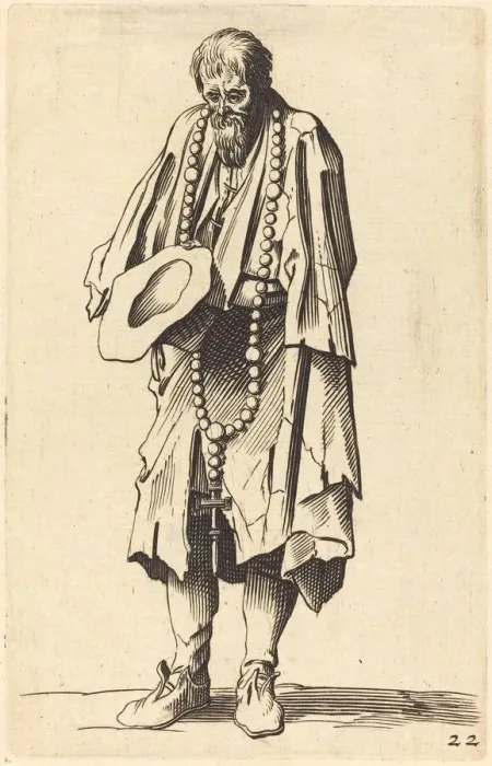 Framed Print : Beggar with Rosary. Creator: Unknown Framed Print : Beggar with Rosary. Creator: Unknown