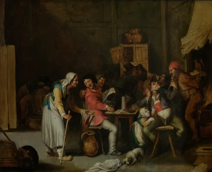 Framed Print : Beggar Woman in a Tavern. Creator: Willem van Herp Framed Print : Beggar Woman in a Tavern. Creator: Willem van Herp