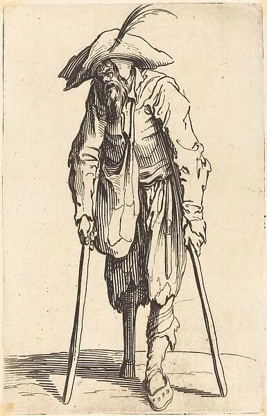 Beggar with Wooden Leg, c. 1622. Creator: Jacques Callot