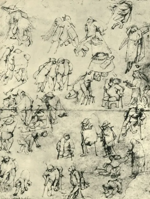 Framed Print : Beggars, 15th-16th century, (1943). Creators: Hieronymus Bosch, Pieter Bruegel the Elder Framed Print : Beggars, 15th-16th century, (1943). Creators: Hieronymus Bosch, Pieter Bruegel the Elder