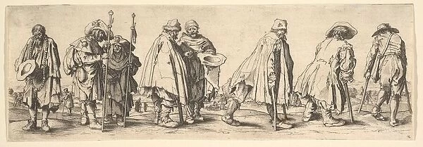 Eight Beggars, 1630. Creator: Wenceslaus Hollar