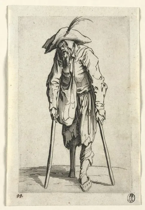 Framed Print : The Beggars: Beggar with Wooden Leg, c. 1623. Creator: Jacques Callot (French, 1592-1635) Framed Print : The Beggars: Beggar with Wooden Leg, c. 1623. Creator: Jacques Callot (French, 1592-1635)
