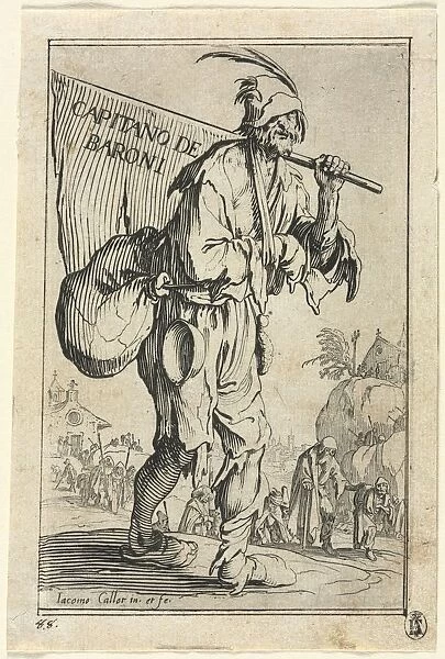 The Beggars: Frontispiece: Captain of the Barons, c. 1623. Creator: Jacques Callot (French