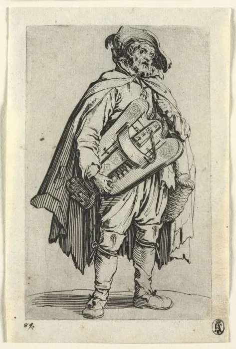 Framed Print : The Beggars: The Hurdy-Gurdy Player, c. 1623. Creator: Jacques Callot (French, 1592-1635) Framed Print : The Beggars: The Hurdy-Gurdy Player, c. 1623. Creator: Jacques Callot (French, 1592-1635)