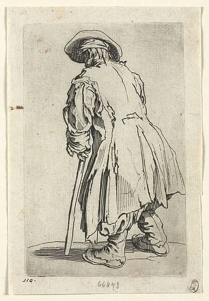 The Beggars: Old Beggar on One Single Crutch, c. 1623. Creator: Jacques Callot (French, 1592-1635)