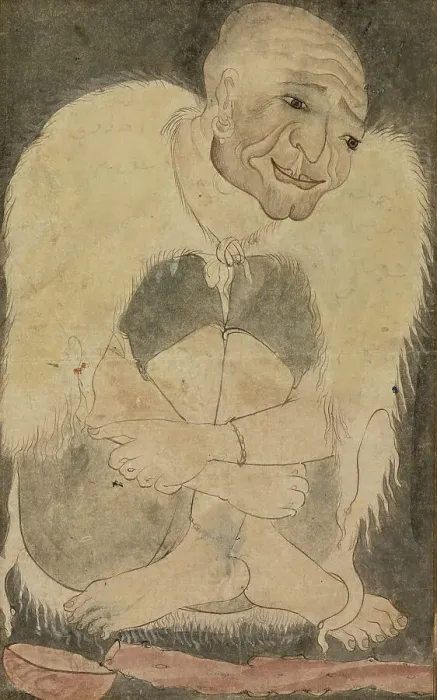 Framed Print : Begging Dervish in a Sheepskin Mantle, Second quarter of 17th century. Creator: Unknown Framed Print : Begging Dervish in a Sheepskin Mantle, Second quarter of 17th century. Creator: Unknown