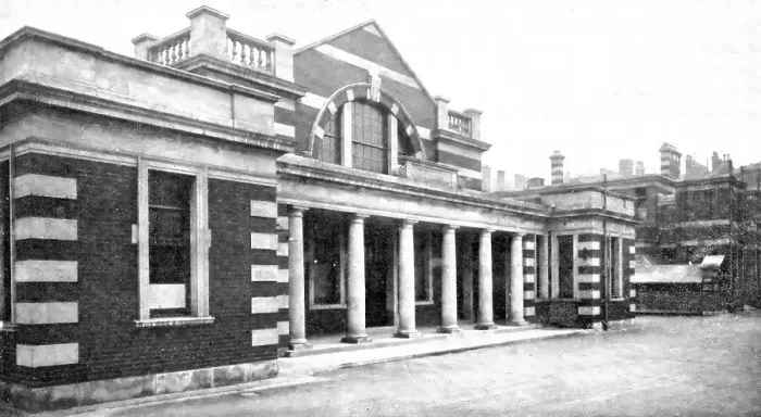 Framed Print : Begin To Hope, All Ye Who Enter Here: Out-Patients Department, Royal Infirmary, Manchester, 1909. Creator: Unknown Framed Print : Begin To Hope, All Ye Who Enter Here: Out-Patients Department, Royal Infirmary, Manchester, 1909. Creator: Unknown