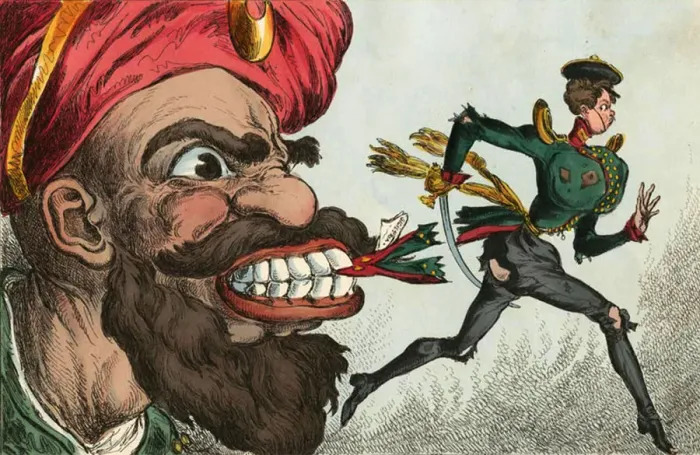 Framed Print : The beginning of the Crimean war by eyes of the West European caricaturist, 1850s Framed Print : The beginning of the Crimean war by eyes of the West European caricaturist, 1850s