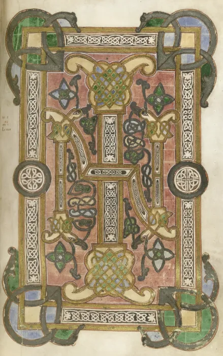 Framed Print : Beginning of the Gospel of St John, with initials I and N... 2nd half of 9th century. Creator: Unknown Framed Print : Beginning of the Gospel of St John, with initials I and N... 2nd half of 9th century. Creator: Unknown