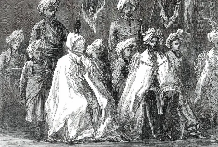 Framed Print : The Begum of Bhopal and the Maharajah of Puttiala, 1876. Creator: Unknown Framed Print : The Begum of Bhopal and the Maharajah of Puttiala, 1876. Creator: Unknown