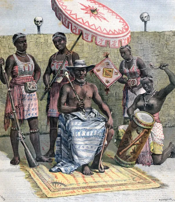 Framed Print : Behanzin, King of Dahomey, 1892. Artist: Henri Meyer Framed Print : Behanzin, King of Dahomey, 1892. Artist: Henri Meyer