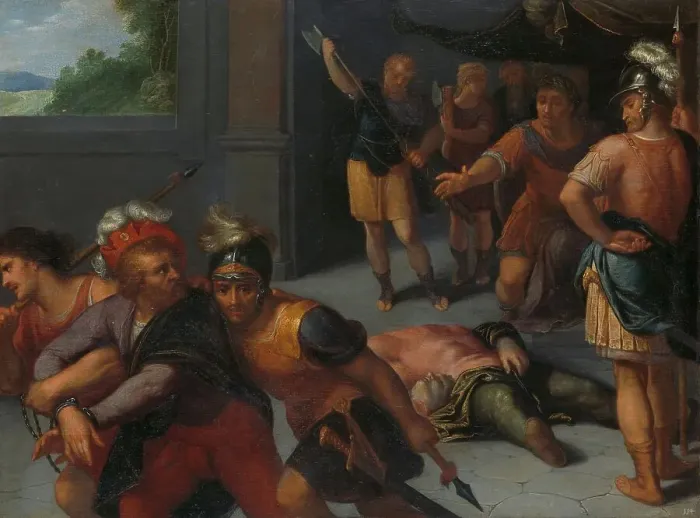 Framed Print : The Beheading of Claudius Paulus and the Capture of Julius Civilis, 1600-1613. Creator: Otto Van Veen Framed Print : The Beheading of Claudius Paulus and the Capture of Julius Civilis, 1600-1613. Creator: Otto Van Veen