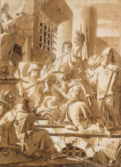 Framed Print : Beheading of Two Male Saints, 1696-1770. Creator: Giovanni Battista Tiepolo Framed Print : Beheading of Two Male Saints, 1696-1770. Creator: Giovanni Battista Tiepolo