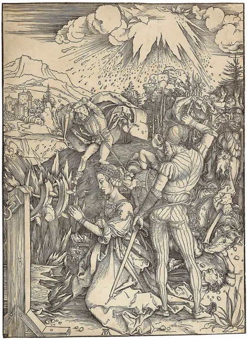Framed Print : The Beheading of Saint Catherine, c. 1496. Creator: Dürer, Albrecht (1471-1528) Framed Print : The Beheading of Saint Catherine, c. 1496. Creator: Dürer, Albrecht (1471-1528)