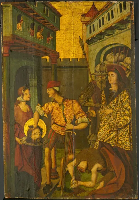 Framed Print : The Beheading of Saint John the Baptist, 1490 / 1500. Creator: Master of Palanquinos Framed Print : The Beheading of Saint John the Baptist, 1490 / 1500. Creator: Master of Palanquinos