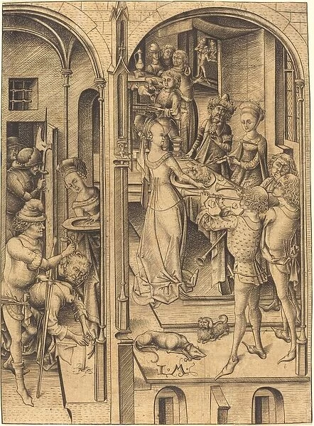 Beheading of Saint John the Baptist, c. 1480. Creator: Israhel van Meckenem
