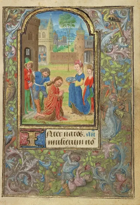 Framed Print : The Beheading of Saint John the Baptist; Prayer Book of Charles the Bold, 1469. Creator: Lieven van Lathem Framed Print : The Beheading of Saint John the Baptist; Prayer Book of Charles the Bold, 1469. Creator: Lieven van Lathem