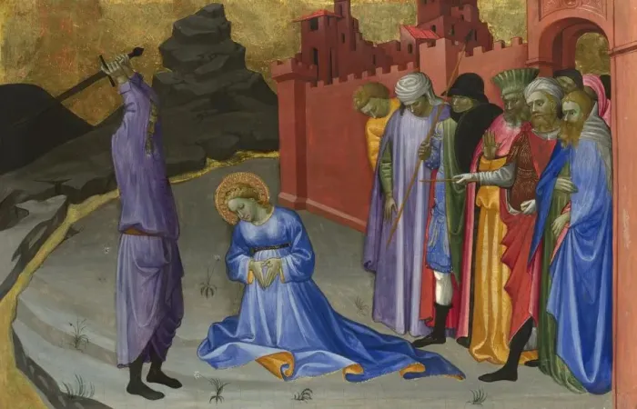 Framed Print : The Beheading of Saint Margaret, c. 1410. Artist: Starnina, Gherardo (c. 1364-1413) Framed Print : The Beheading of Saint Margaret, c. 1410. Artist: Starnina, Gherardo (c. 1364-1413)