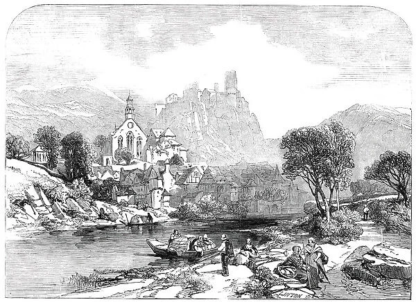 Beilstein on the Moselle - by J. D. Harding - from the new water colour exhibition, 1845