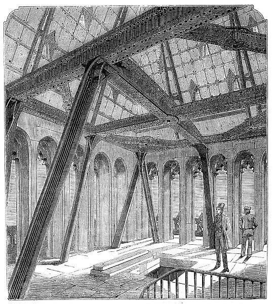 Belfry in the Clock Tower of the New Houses of Parliament, 1857. Creator: Unknown