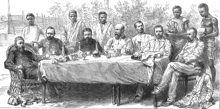 Framed Print : The Belgium Anti-Slavery Society on the Congo; The Banquet given to the Society at the Italian Con Creator: Unknown Framed Print : The Belgium Anti-Slavery Society on the Congo; The Banquet given to the Society at the Italian Con Creator: Unknown