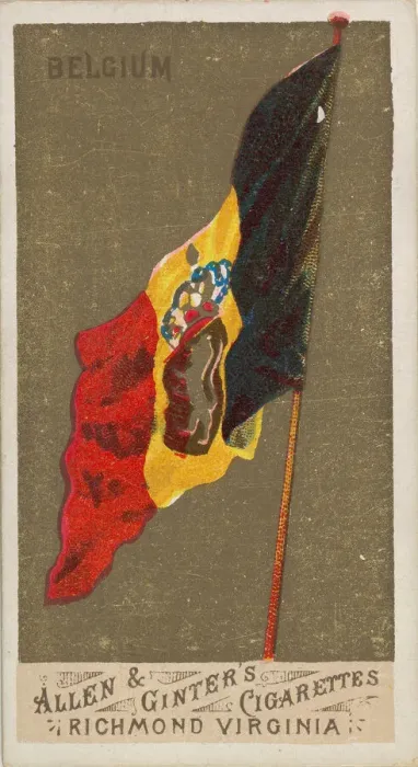 Framed Print : Belgium, from Flags of All Nations, Series 1 (N9) for Allen & Framed Print : Belgium, from Flags of All Nations, Series 1 (N9) for Allen &