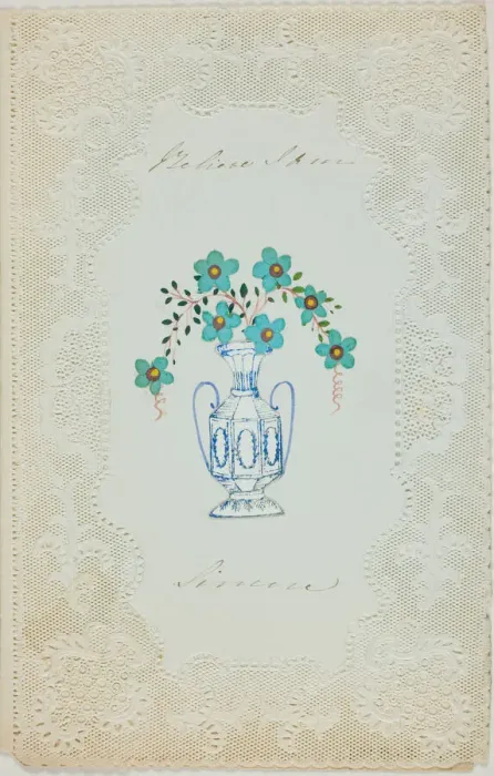 Framed Print : Believe I am Sincere (valentine), c. 1850. Creator: George Kershaw Framed Print : Believe I am Sincere (valentine), c. 1850. Creator: George Kershaw