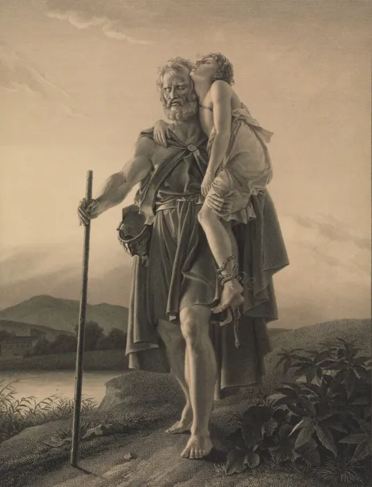 Framed Print : Belisarius, 1806. Creator: Auguste Gaspard Louis Desnoyers Framed Print : Belisarius, 1806. Creator: Auguste Gaspard Louis Desnoyers
