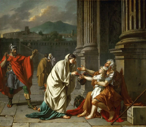 Belisarius Begging for Alms. Artist: David, Jacques Louis (1748-1825)