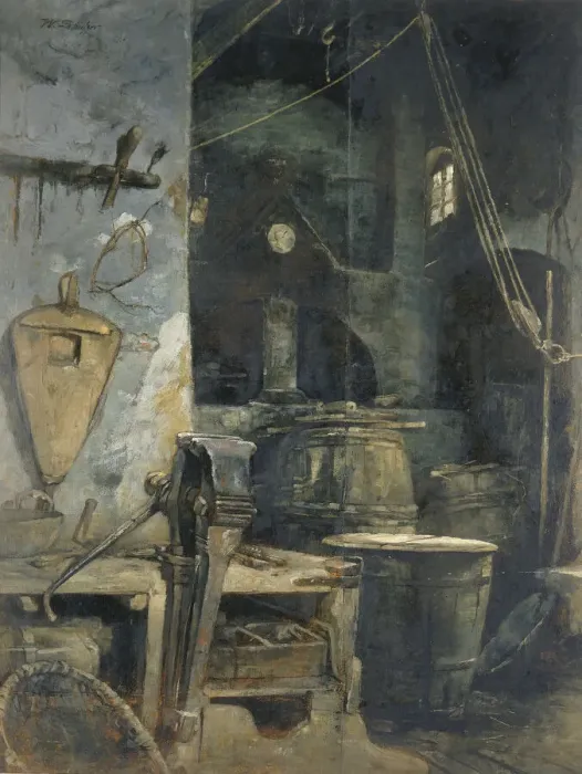 Framed Print : Bell Foundry, Germany, ca. 1874. Creator: Walter Shirlaw Framed Print : Bell Foundry, Germany, ca. 1874. Creator: Walter Shirlaw