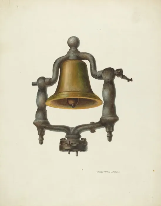 Framed Print : Bell (From a Locomotive), c. 1937. Creator: Harry Mann Waddell Framed Print : Bell (From a Locomotive), c. 1937. Creator: Harry Mann Waddell