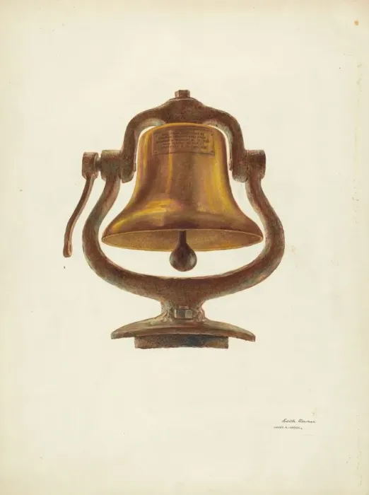 Framed Print : Bell (From a Locomotive), c. 1940. Creators: Harry Mann Waddell, Edith Towner Framed Print : Bell (From a Locomotive), c. 1940. Creators: Harry Mann Waddell, Edith Towner
